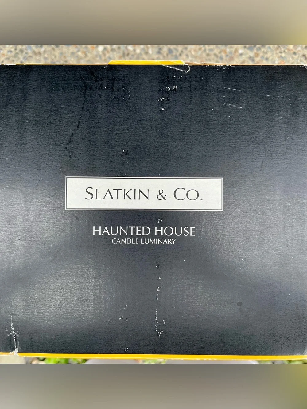 Slatkin & Co. Ceramic 👻 Haunted House 🎃 Luminary Like New 8X12in Vintage In Box